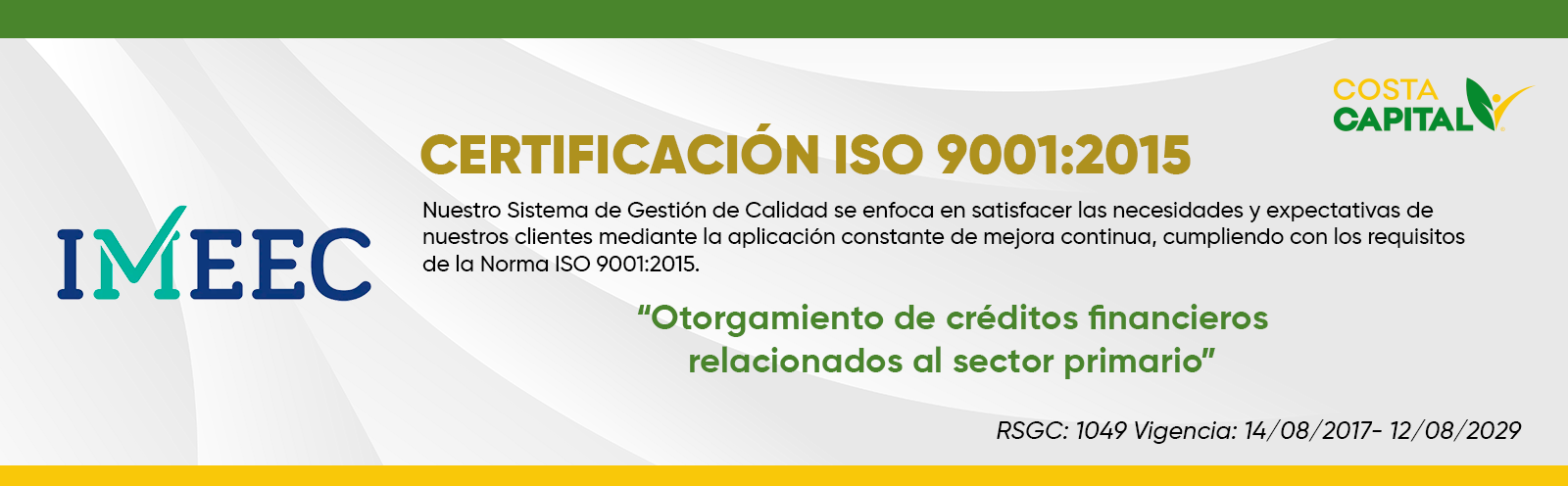 grupo sacsa costa capital certificacion